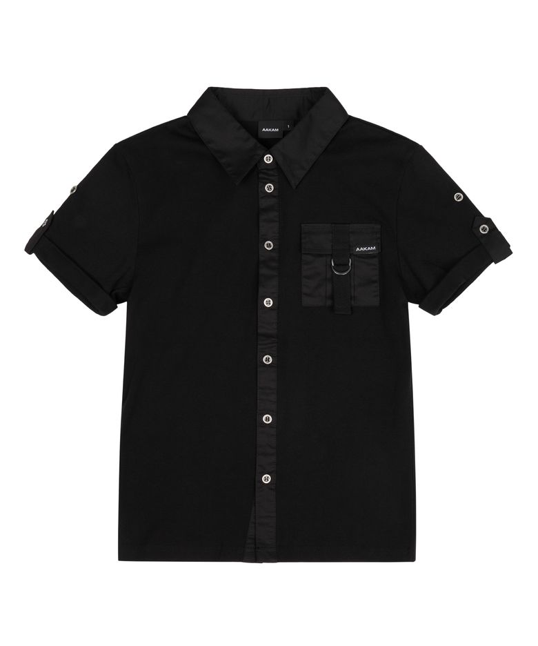 Roll-Up Pocket Shirts (Black)