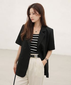 아르테 세미오버핏 반팔자켓_41JK1922