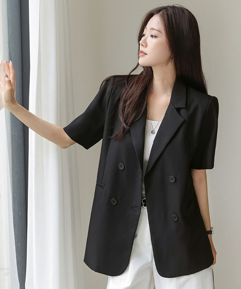 아르테 세미오버핏 반팔자켓_41JK1922