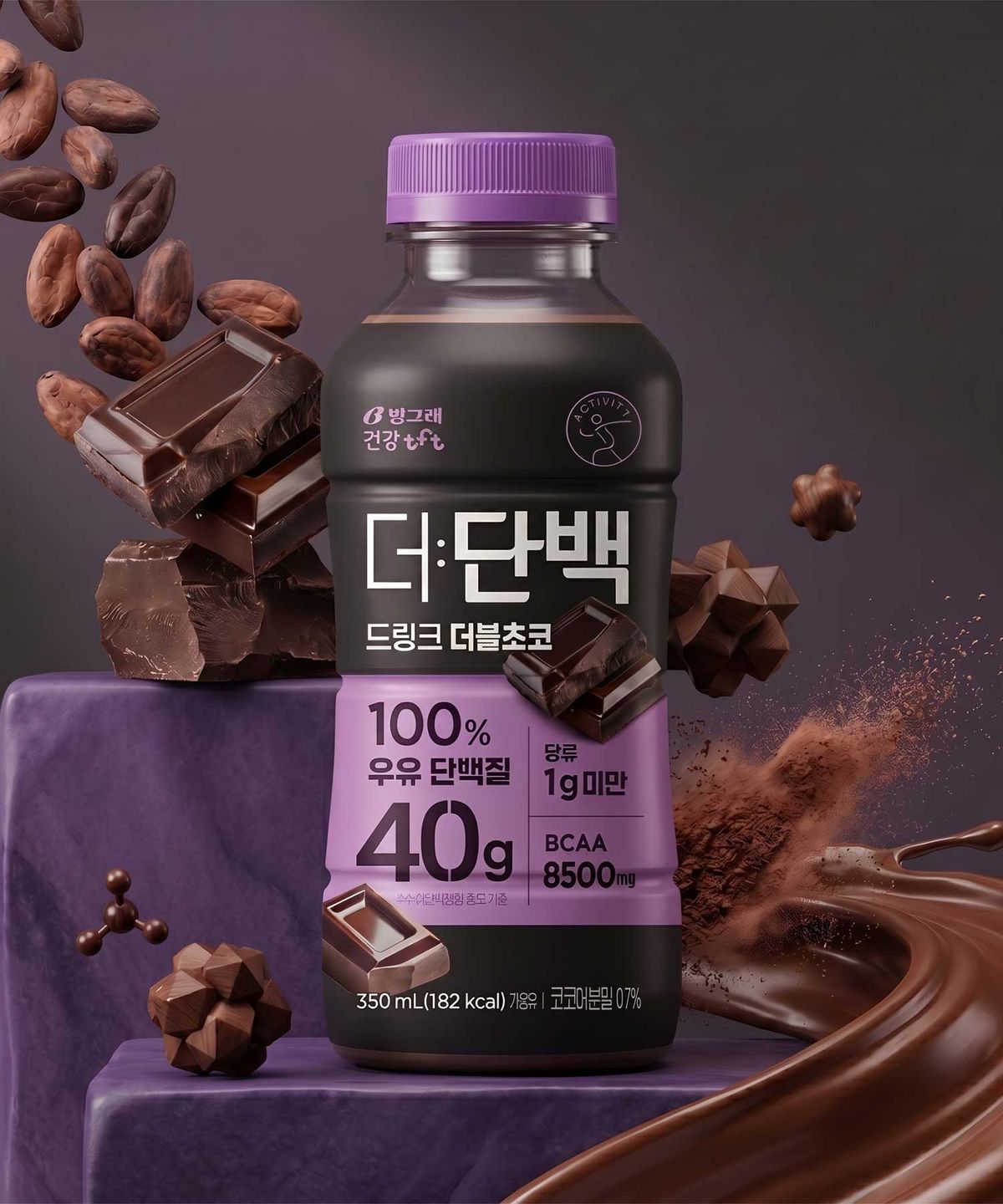 빙그레(BINGGRAE) 더단백 드링크 더블초코 350ml 20개입