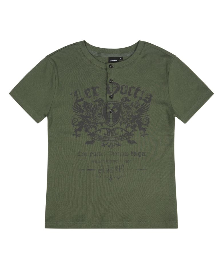 Shield Henry Neck Half Top (Khaki)