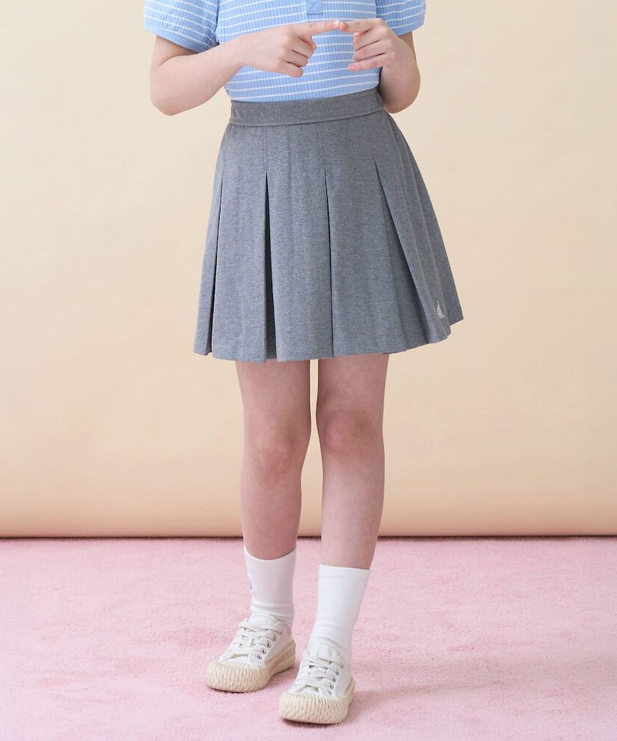 빈폴 키즈(BEANPOLE KIDS) 플리츠 피케 스커트  그레이 (BI6327G013)