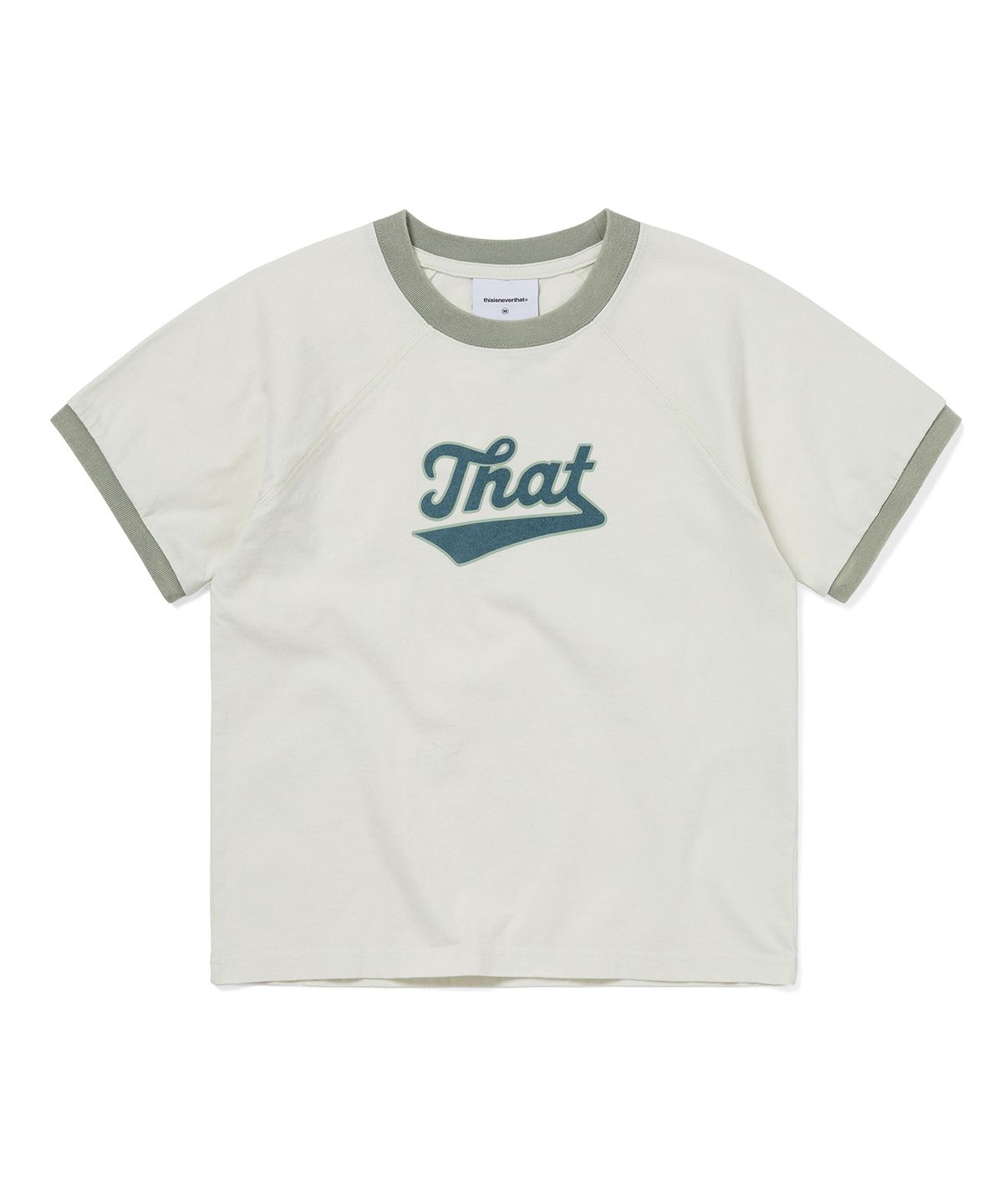 디스이즈네버댓(THISISNEVERTHAT) Faded Raglan W Tee Yellow Green