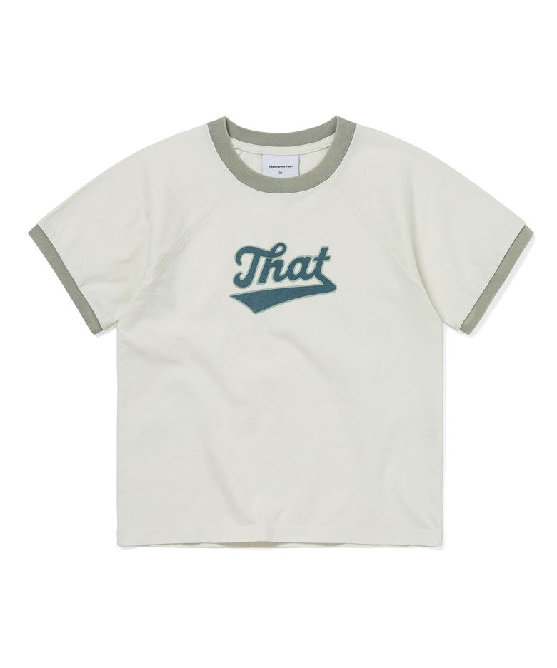 Faded Raglan W Tee Yellow Green