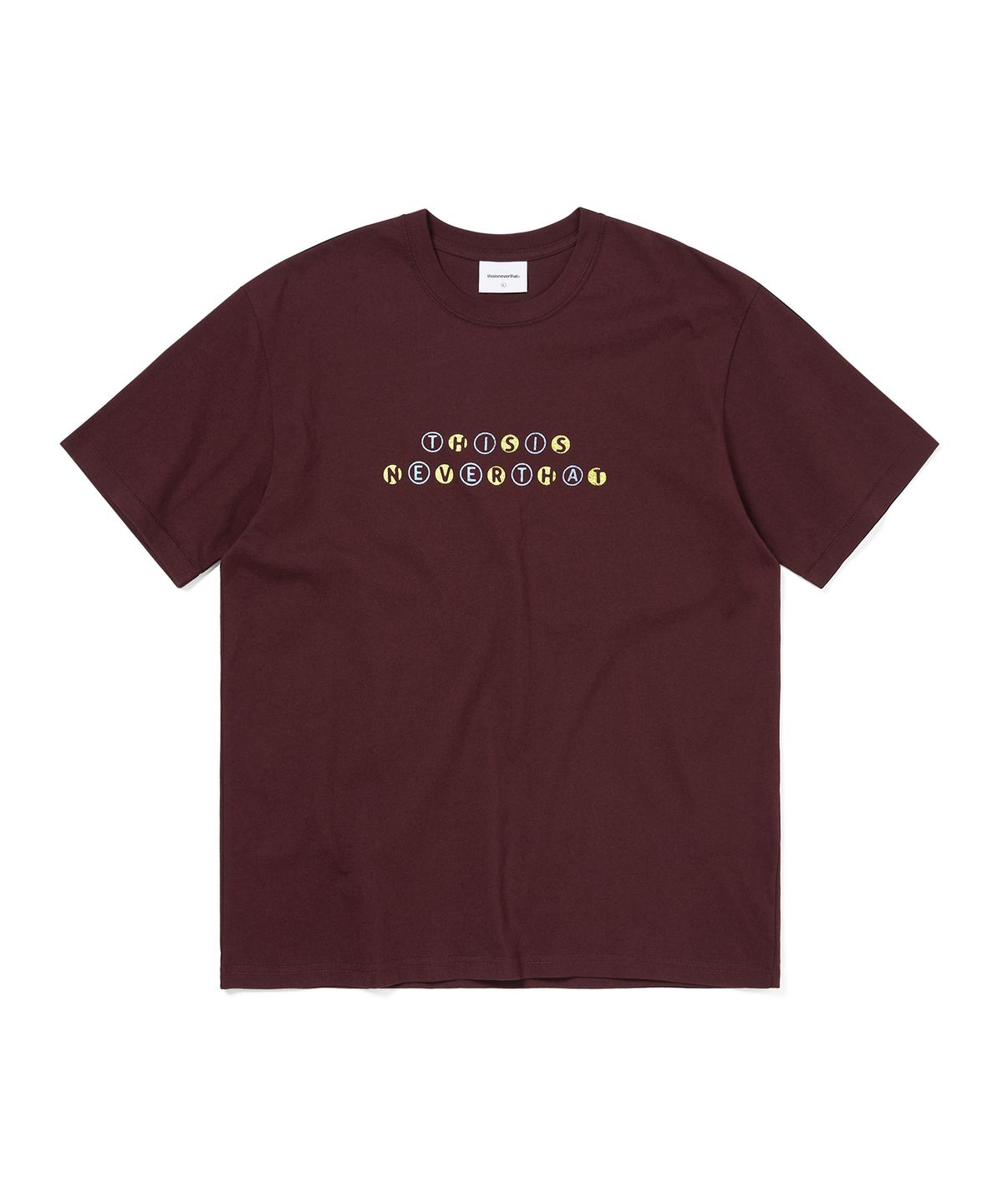 디스이즈네버댓(THISISNEVERTHAT) Orb Type Tee Burgundy