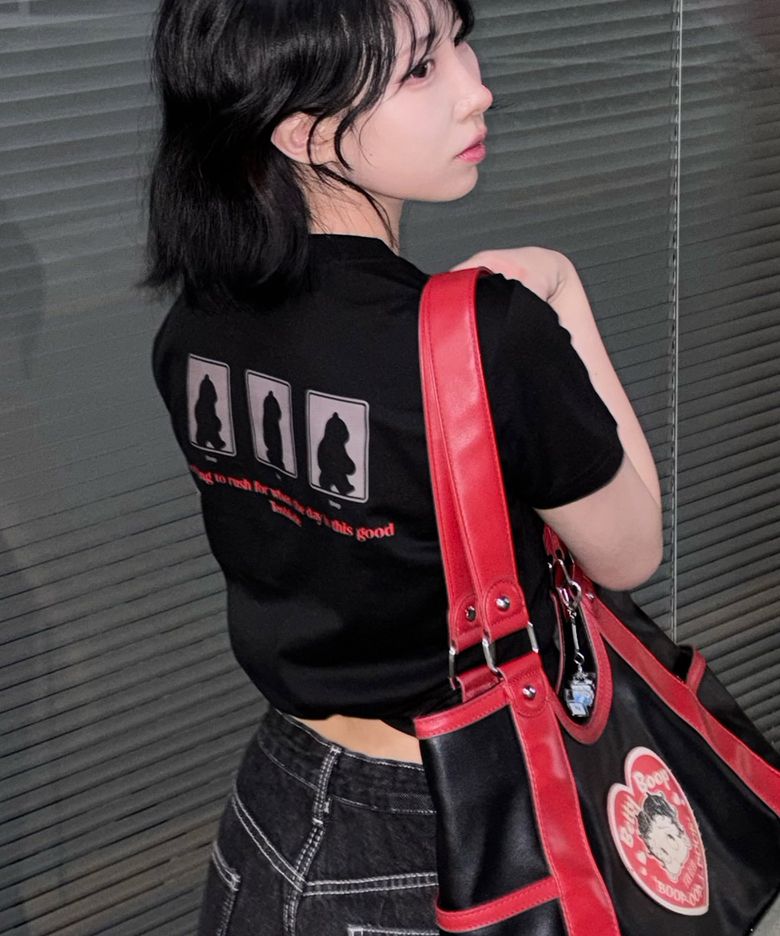슬로우 무드 베어 슬림핏 티셔츠 (2컬러)