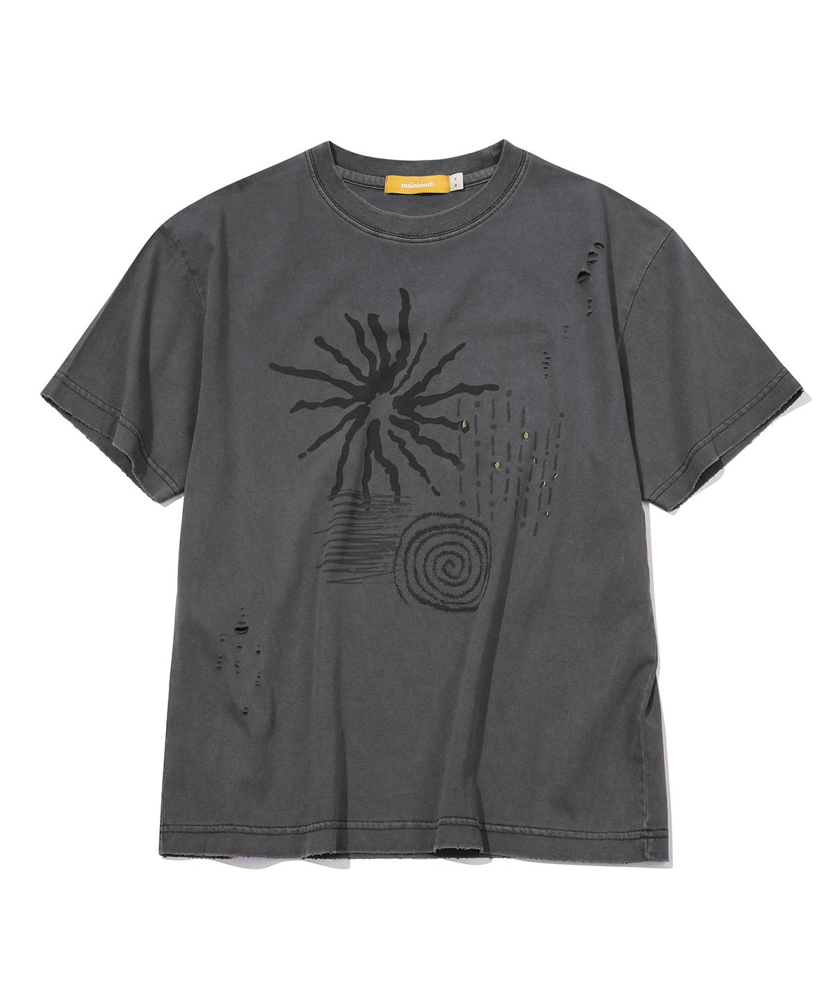 메인부스(MAINBOOTH) Signal T-shirt(CHARCOAL)