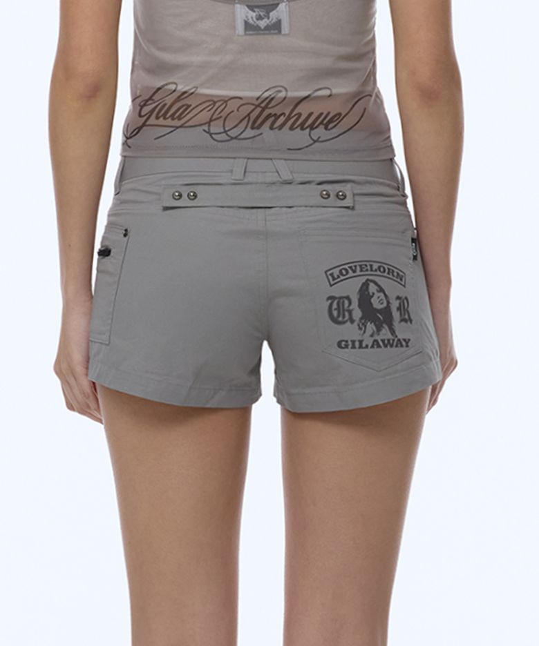 NAPOLEON SIDE ZIP SHORTS_GREY