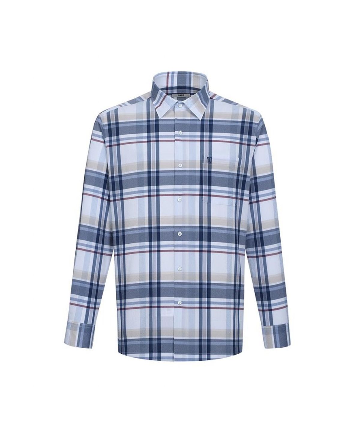 닥스셔츠(DAKS SHIRTS) 시어서커 노케어 미디움체크 셔츠_DLS3SHCL122N1