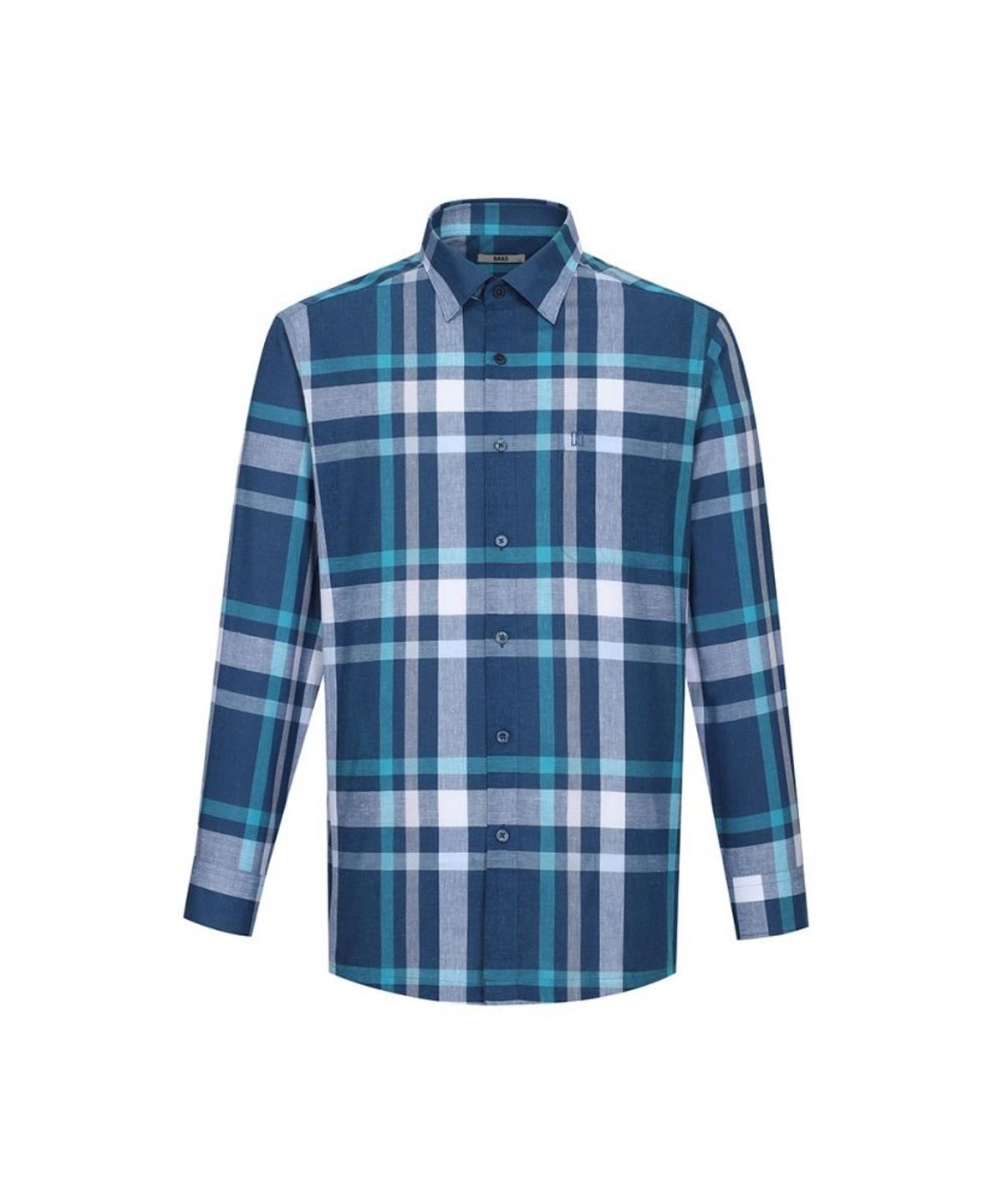 닥스셔츠(DAKS SHIRTS) 린넨혼방 슈퍼빅체크 셔츠 레귤러핏 네이비_DLS2SHCL150N1