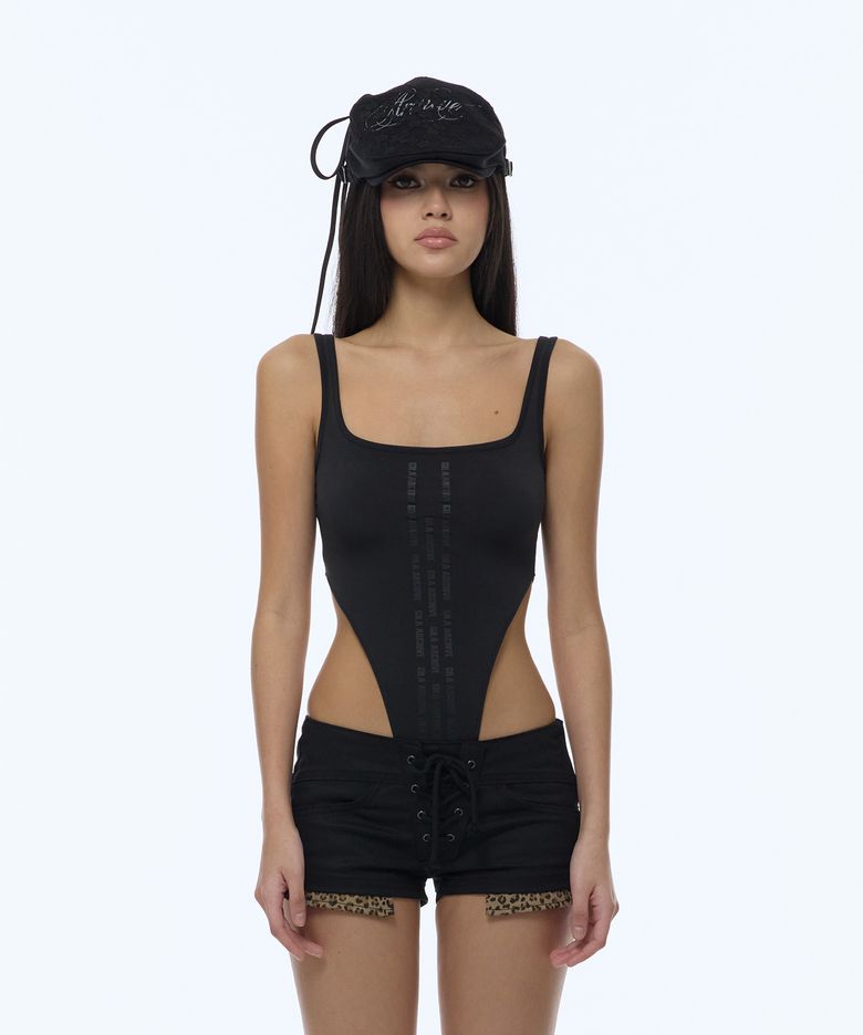 VATICAL LOGO BODY SUIT_CHARCOAL