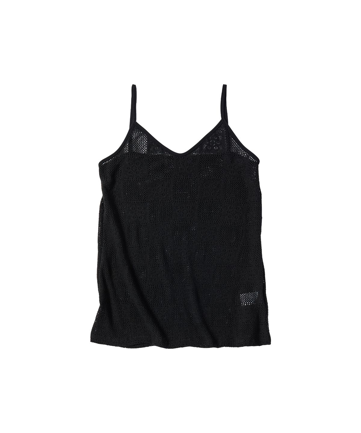 꼬모니노즈(COMONINOZ) W CROCHET SLEEVELESS ONE PIECE [BLACK]