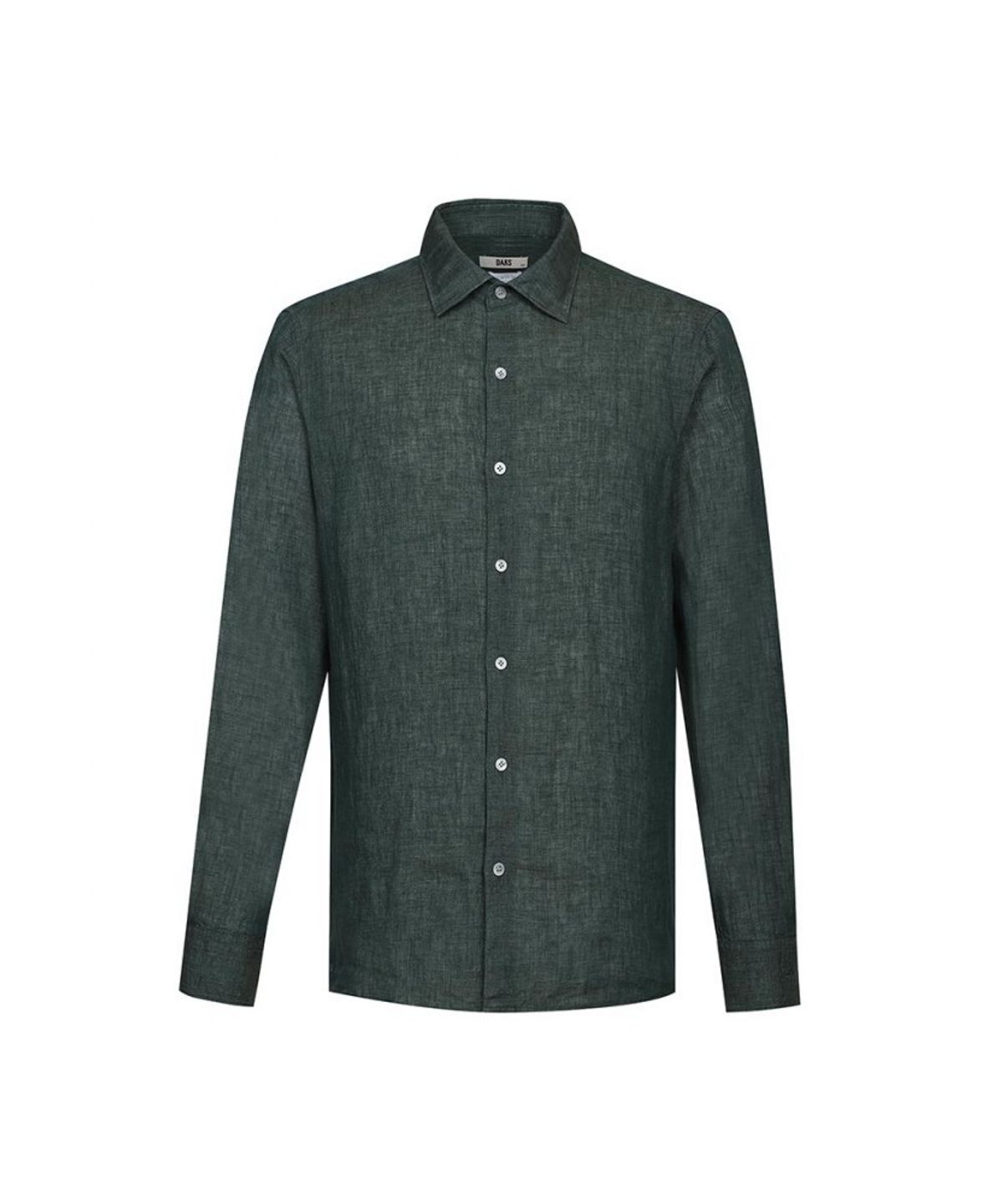 닥스셔츠(DAKS SHIRTS) 린넨100 솔리드 셔츠 컴포트슬림핏 그린_DLS1SHCL201E1