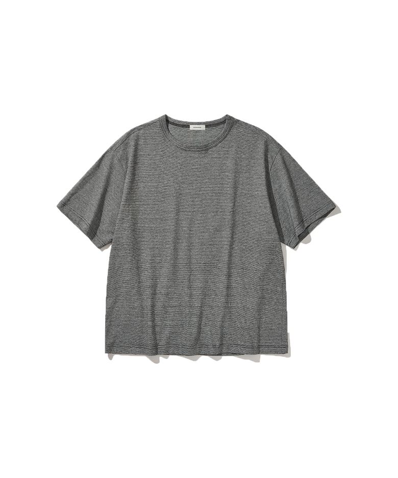 FINE STRIPE S/S TEE BLACK