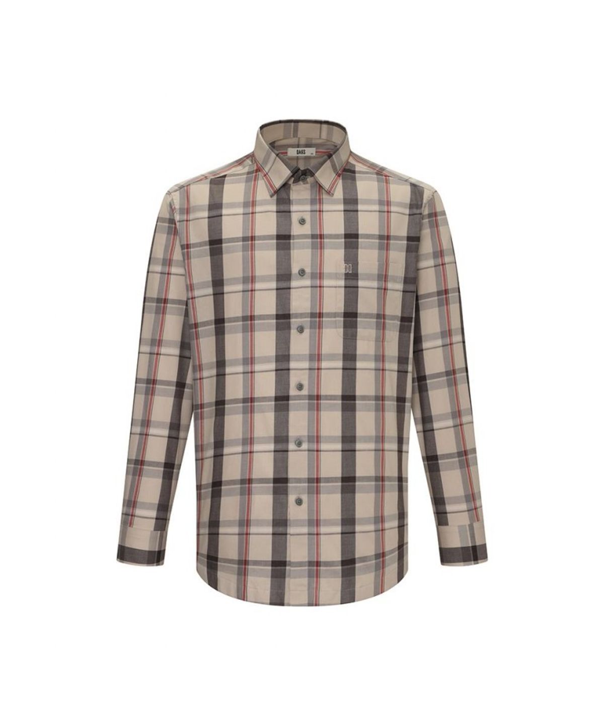 닥스셔츠(DAKS SHIRTS) 면혼방 미디움 체크 캐주얼 셔츠 레귤러핏 베이지_DLA2SHCL122I1