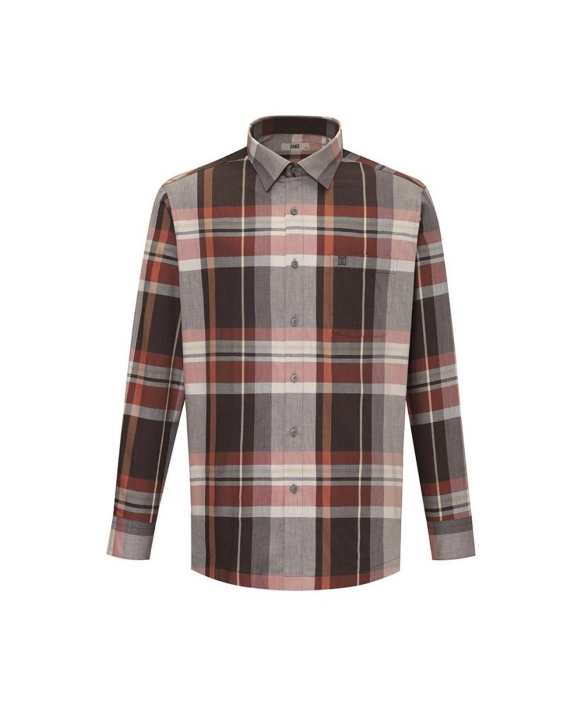 닥스셔츠(DAKS SHIRTS) 면혼방 빅 체크 캐주얼 셔츠 브라운_DLA2SHCL140W1