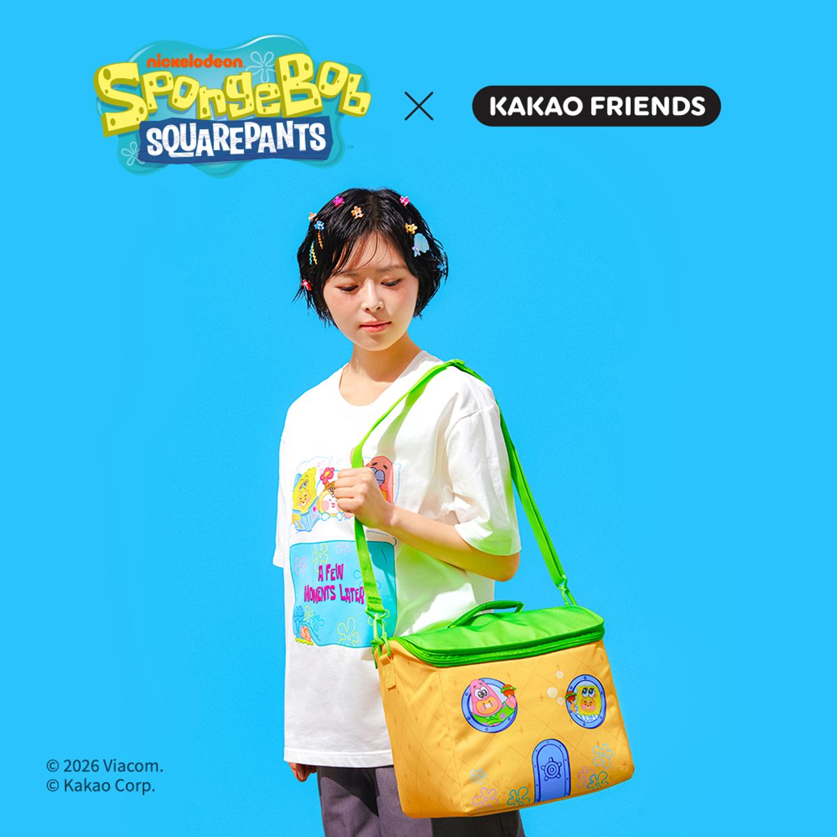 카카오프렌즈(KAKAO FRIENDS) 스폰지밥X카카오프렌즈 보냉백_리틀라이언&베이비춘식이