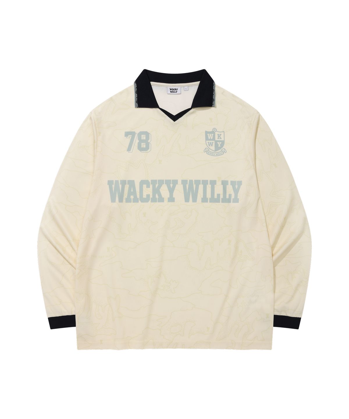 와키윌리(WACKY WILLY) WKWY 긴팔티셔츠 크림