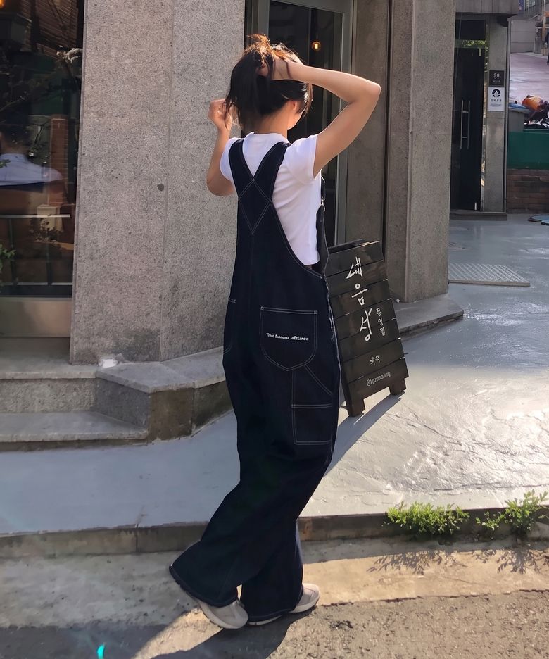 빈티지 워크웨어 데님 팬츠 오버롤