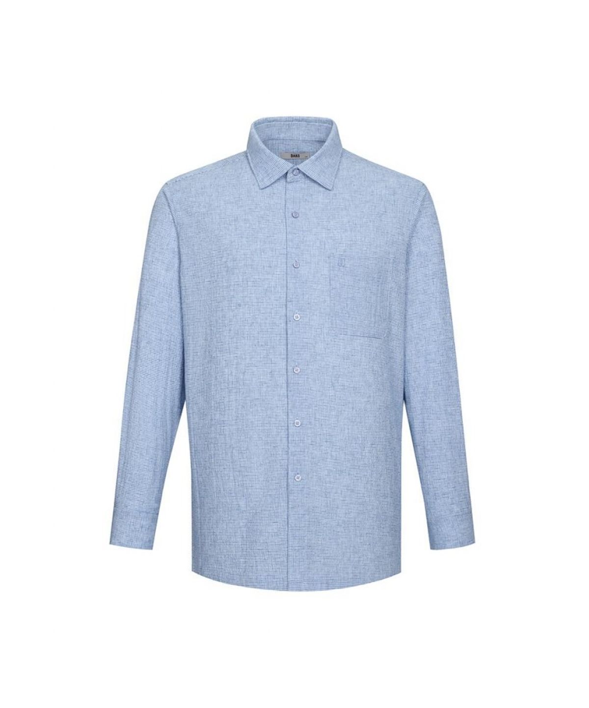 닥스셔츠(DAKS SHIRTS) 린넨혼방 마이크로 체크셔츠 레귤러핏 블루_DLS2SHCL102B1