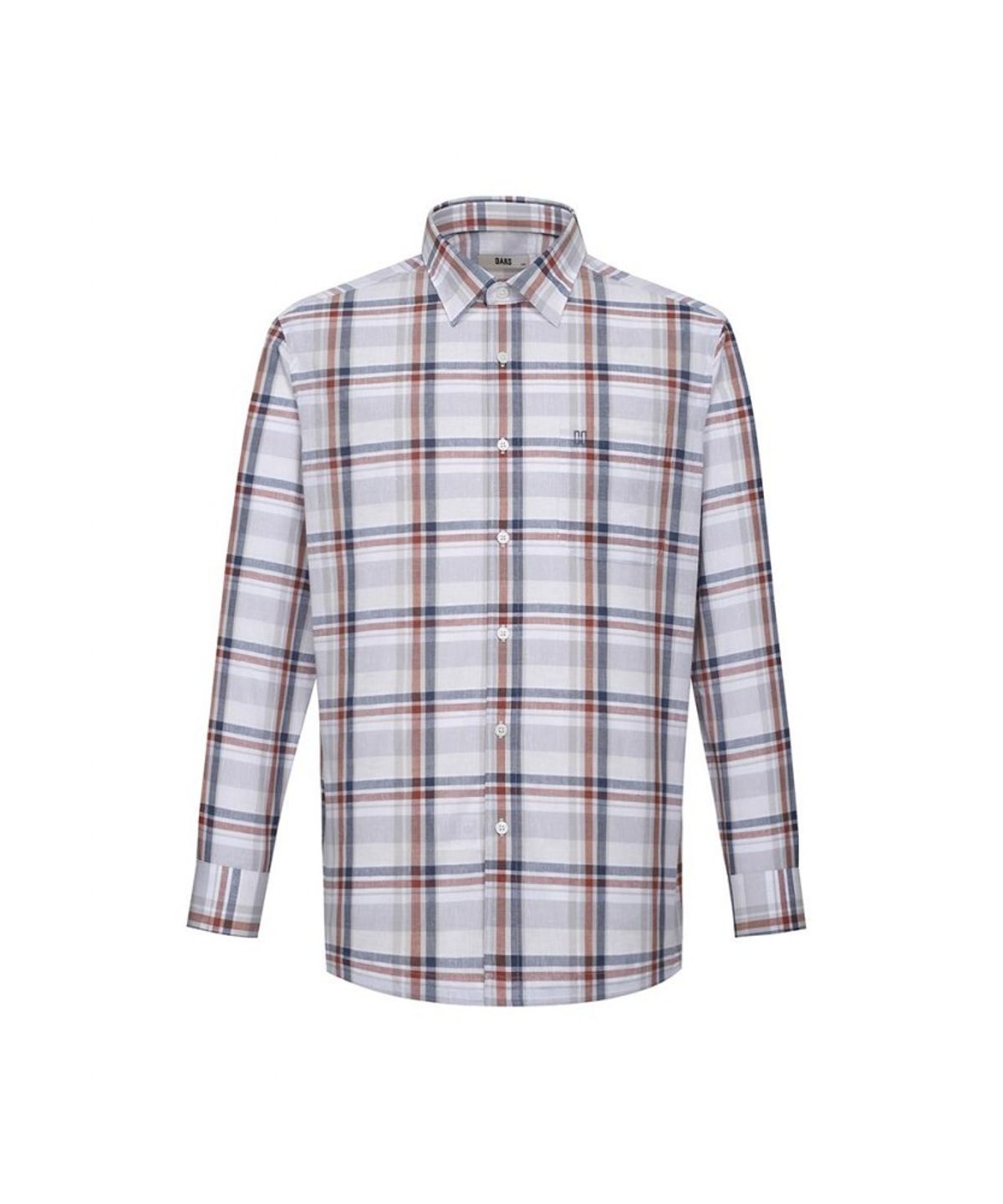닥스셔츠(DAKS SHIRTS) 린넨혼방 미듐체크 셔츠 레귤러핏 브라운_DLS2SHCL120W1