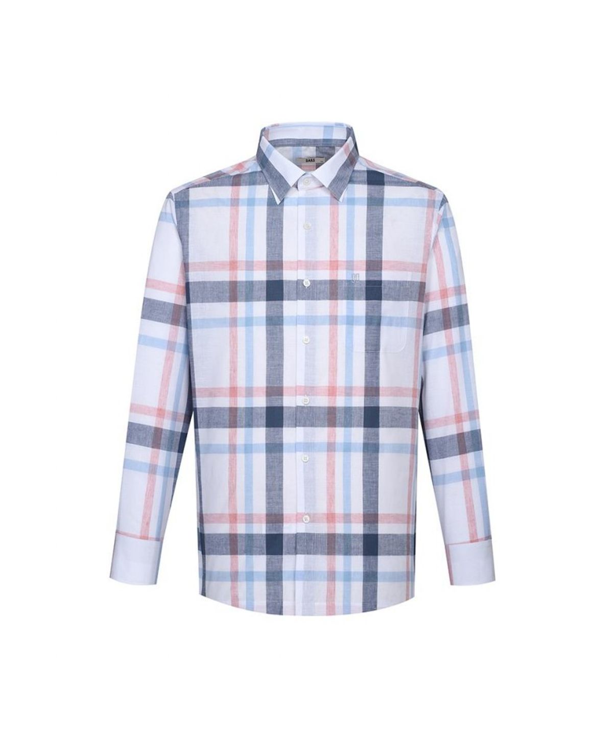 닥스셔츠(DAKS SHIRTS) 린넨혼방 슈퍼빅체크 셔츠 레귤러핏 화이트_DLS2SHCL150A1