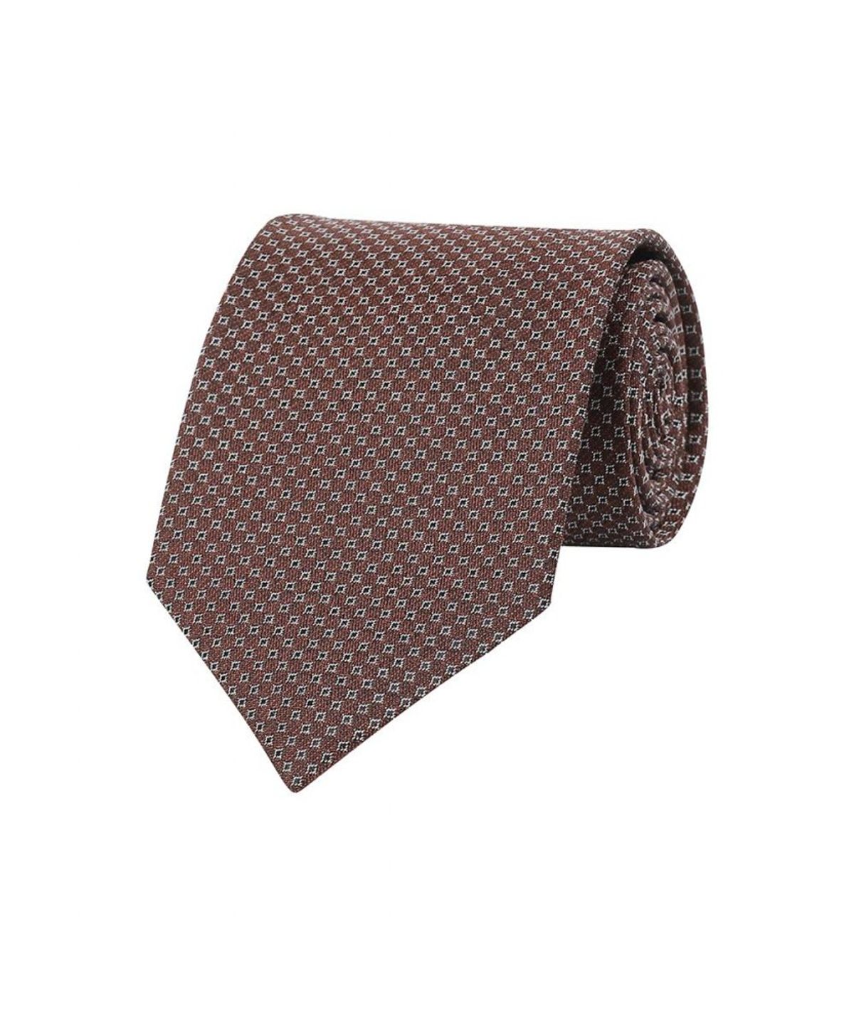 닥스셔츠(DAKS SHIRTS) 실크혼방 올오버 넥타이 브라운_DLG1ACF1301W1