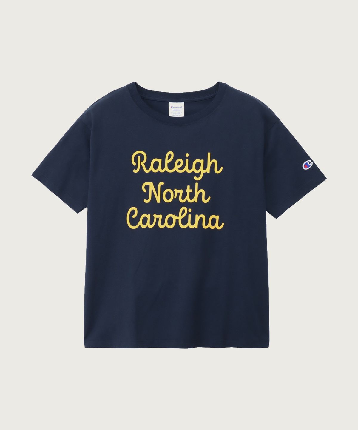 챔피온(CHAMPION) 여성 레터링 반팔 티셔츠 Navy