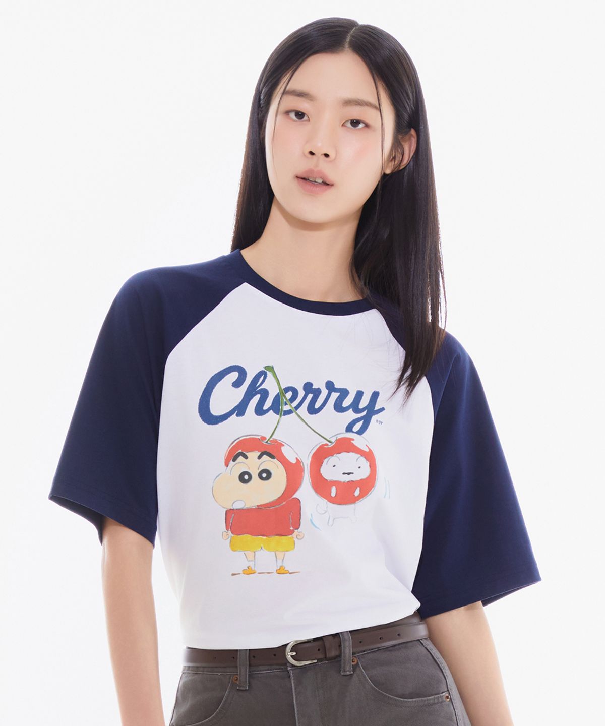 스파오(SPAO) [짱구] 래글런 반팔 티셔츠_SPRLG37U03