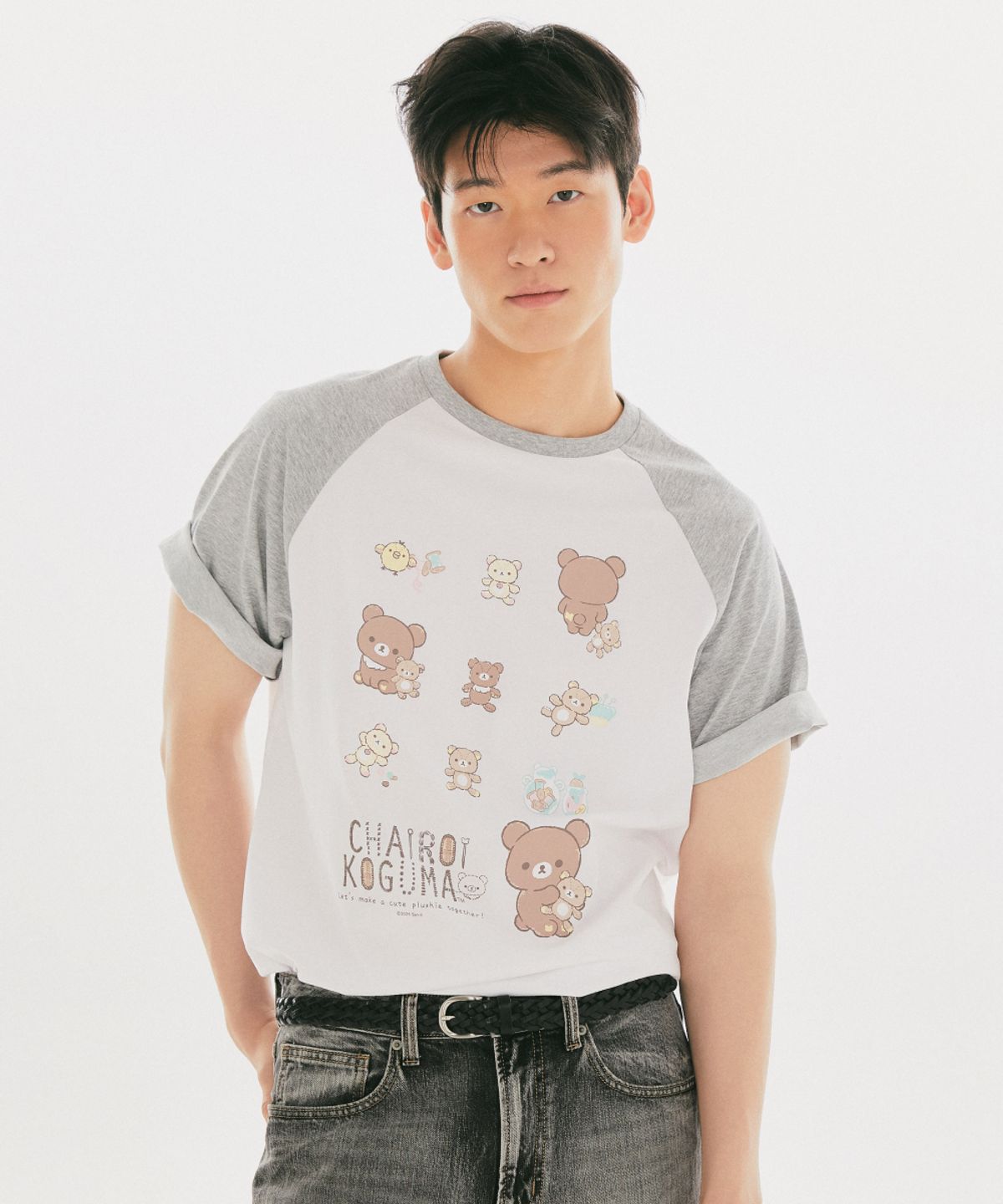 스파오(SPAO) [리락쿠마] 배색 반팔 티셔츠_SPRLG37U08