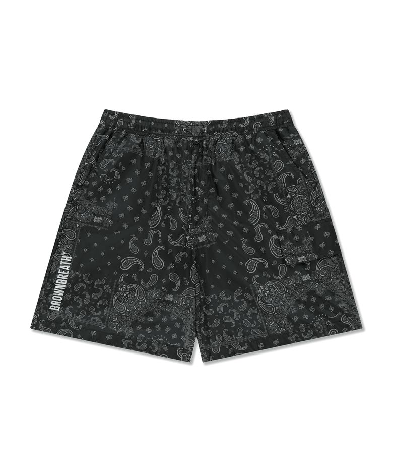 PAISLEY SHORTS - BLACK