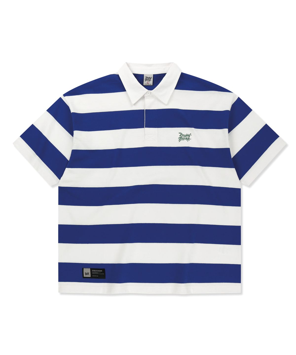 브라운브레스(BROWNBREATH) RUGBY STRIPE TEE - BLUE