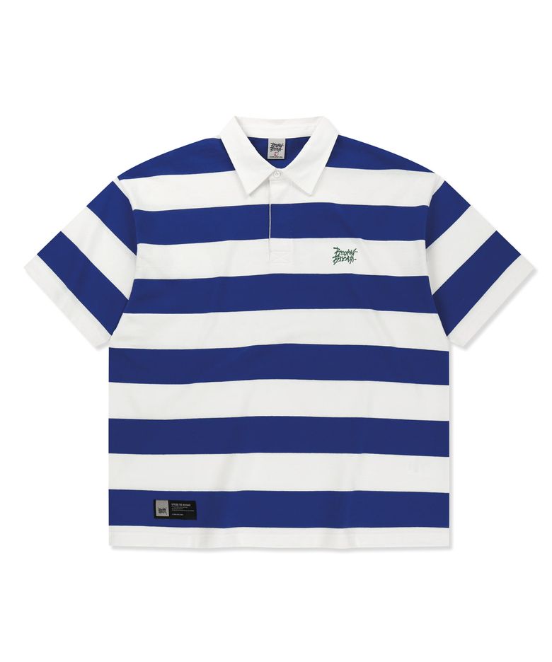RUGBY STRIPE TEE - BLUE