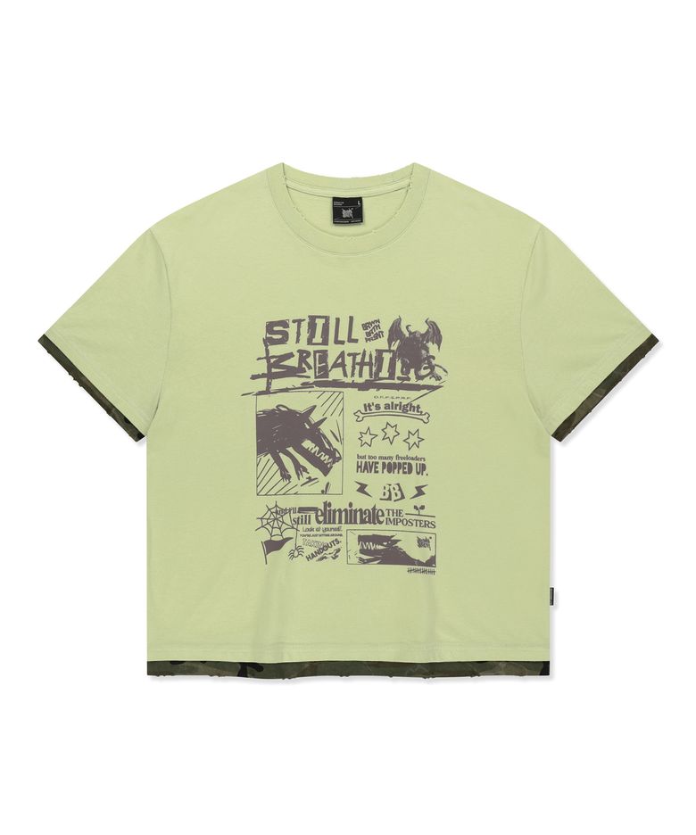 ELIMINATE CROP TEE - YELLOW