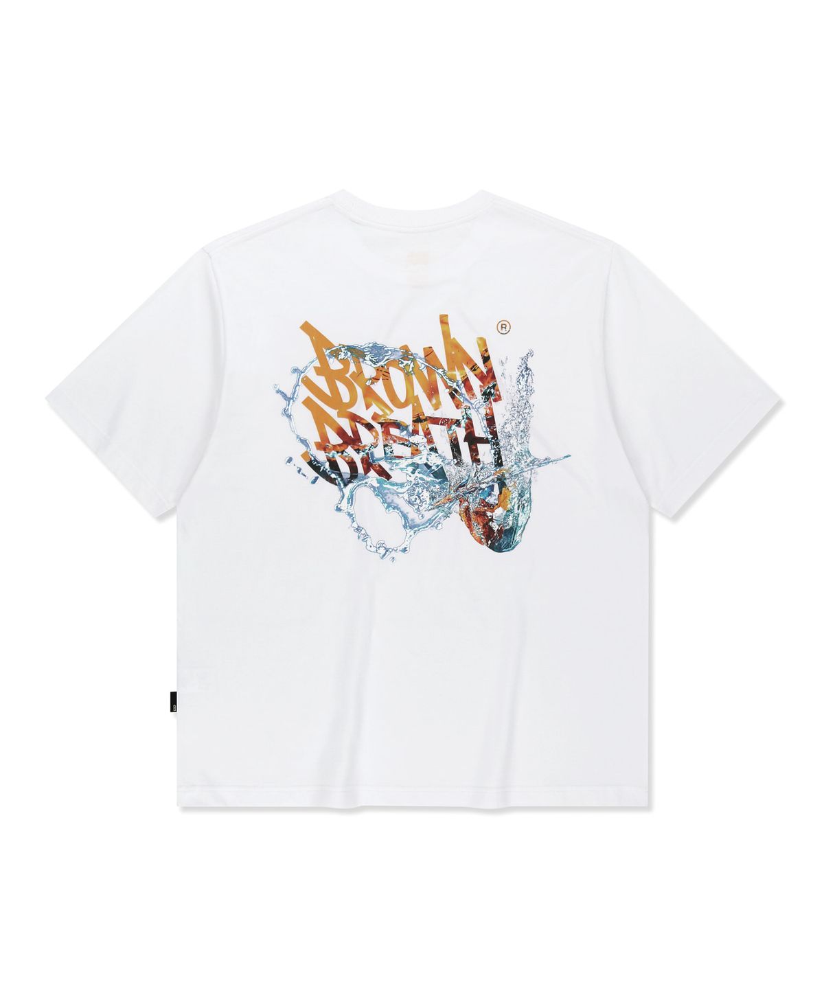 브라운브레스(BROWNBREATH) SPLASH TAG TEE - WHITE