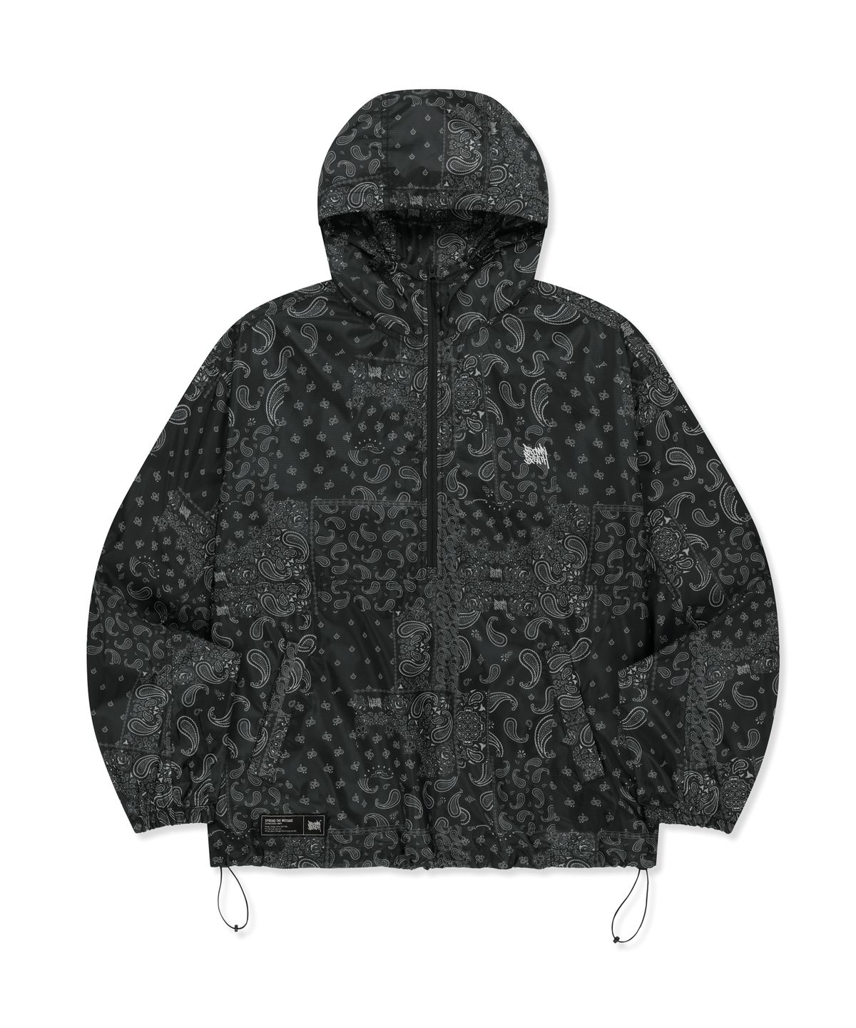 브라운브레스(BROWNBREATH) PAISLEY ANORAK - BLACK