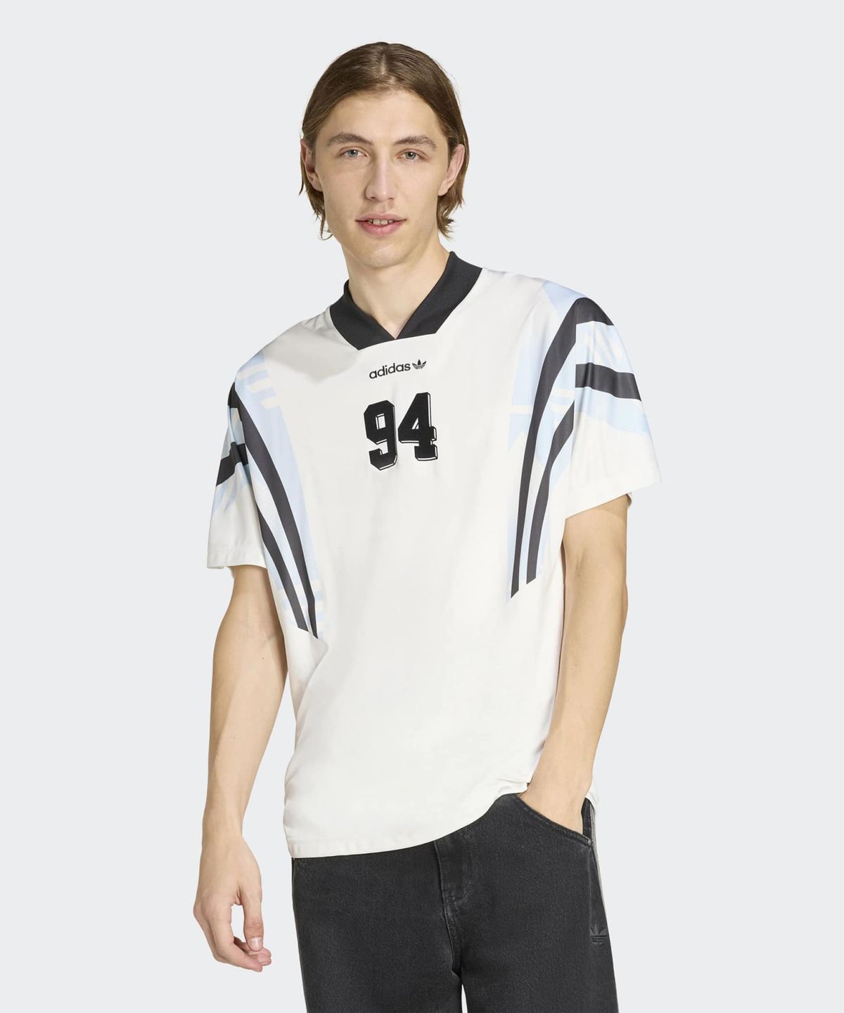 아디다스(ADIDAS) 산티아고 AOP 인필 저지 - 화이트 / KE2154