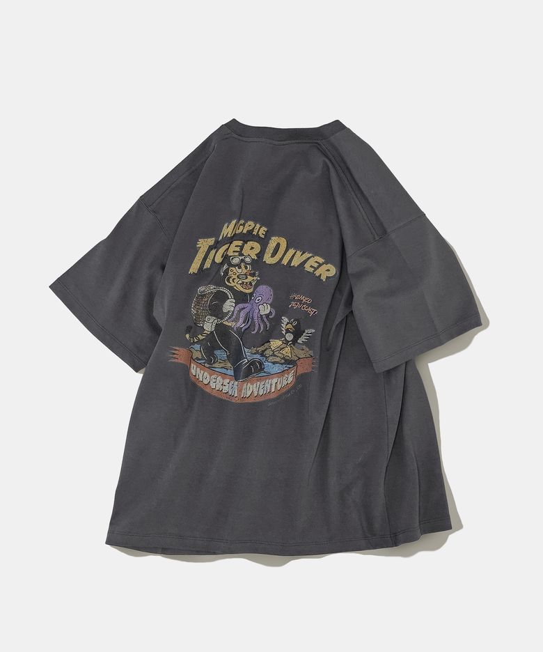 [Machine Wash] KKAHO HAENYEO Short Sleeve T-shirt T104 Charcoal