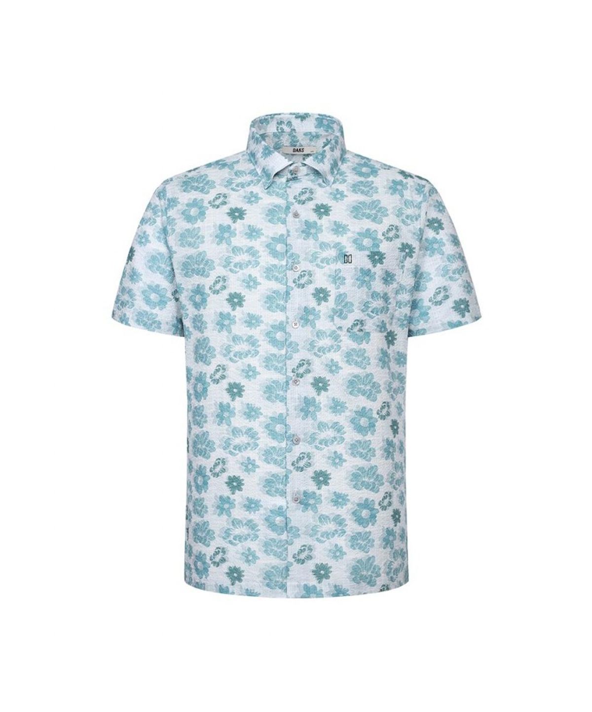 닥스셔츠(DAKS SHIRTS) 코튼100 플라워 프린트 스트레치 반팔셔츠_DLS1SHCS131E1