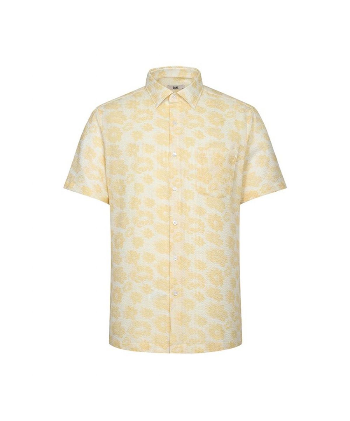 닥스셔츠(DAKS SHIRTS) 시어서커 플라워 프린트 반팔셔츠_DLS1SHCS131Y1