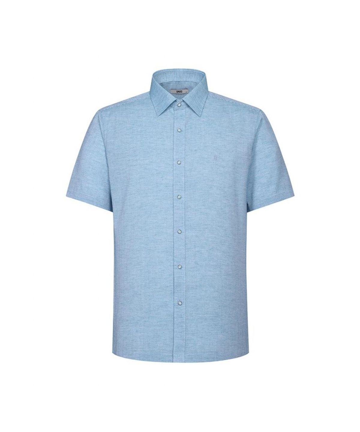 닥스셔츠(DAKS SHIRTS) 노케어 린넨혼방 솔리드패턴 반팔셔츠 레귤러핏_DLS1SHDS124E1