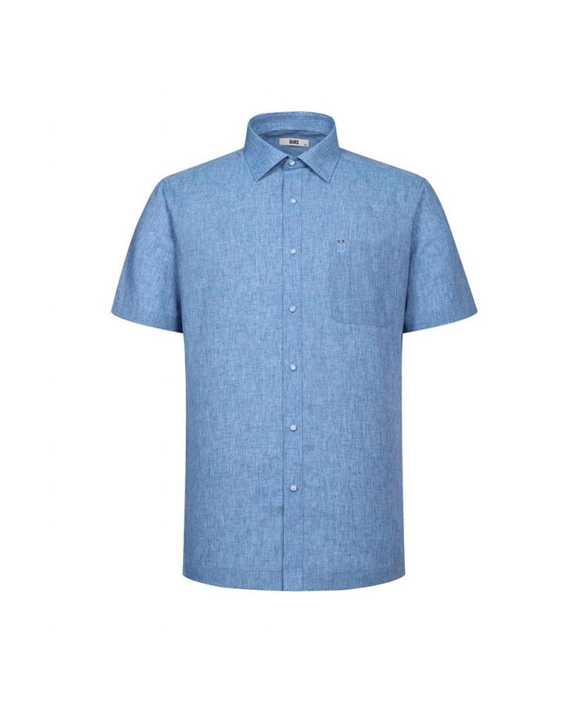 닥스셔츠(DAKS SHIRTS) 린넨혼방 이지케어 솔리드패턴 반팔셔츠_DLS1SHDS120B1