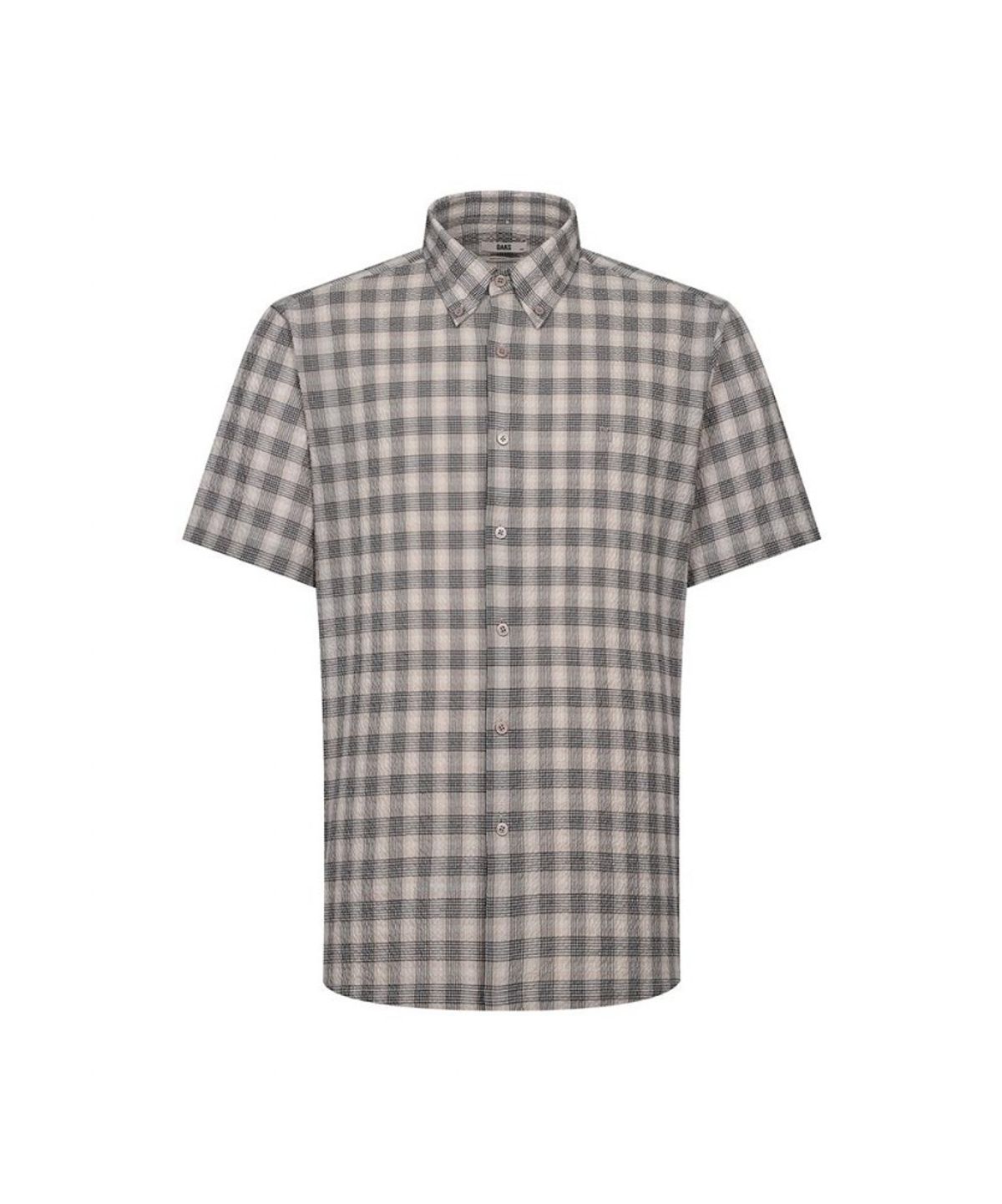닥스셔츠(DAKS SHIRTS) 면혼방 미디움체크 캐주얼 스트레치 반팔셔츠_DLS1SHCS138I1