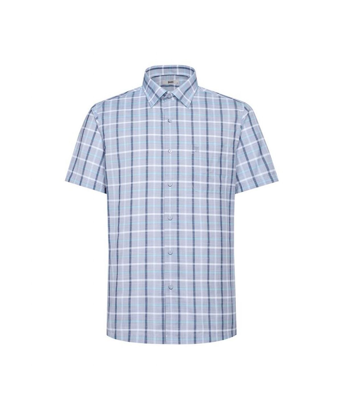 닥스셔츠(DAKS SHIRTS) 린넨혼방 미디움체크 캐주얼 반팔셔츠_DLS3SHCS121B1