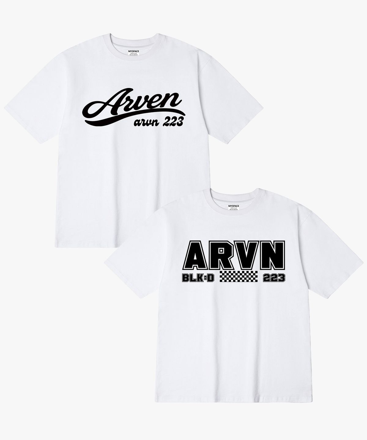 아르벤클럽(ARVEN CLUB) [2PACK] 223 BLK 반팔티셔츠 2종 패키지