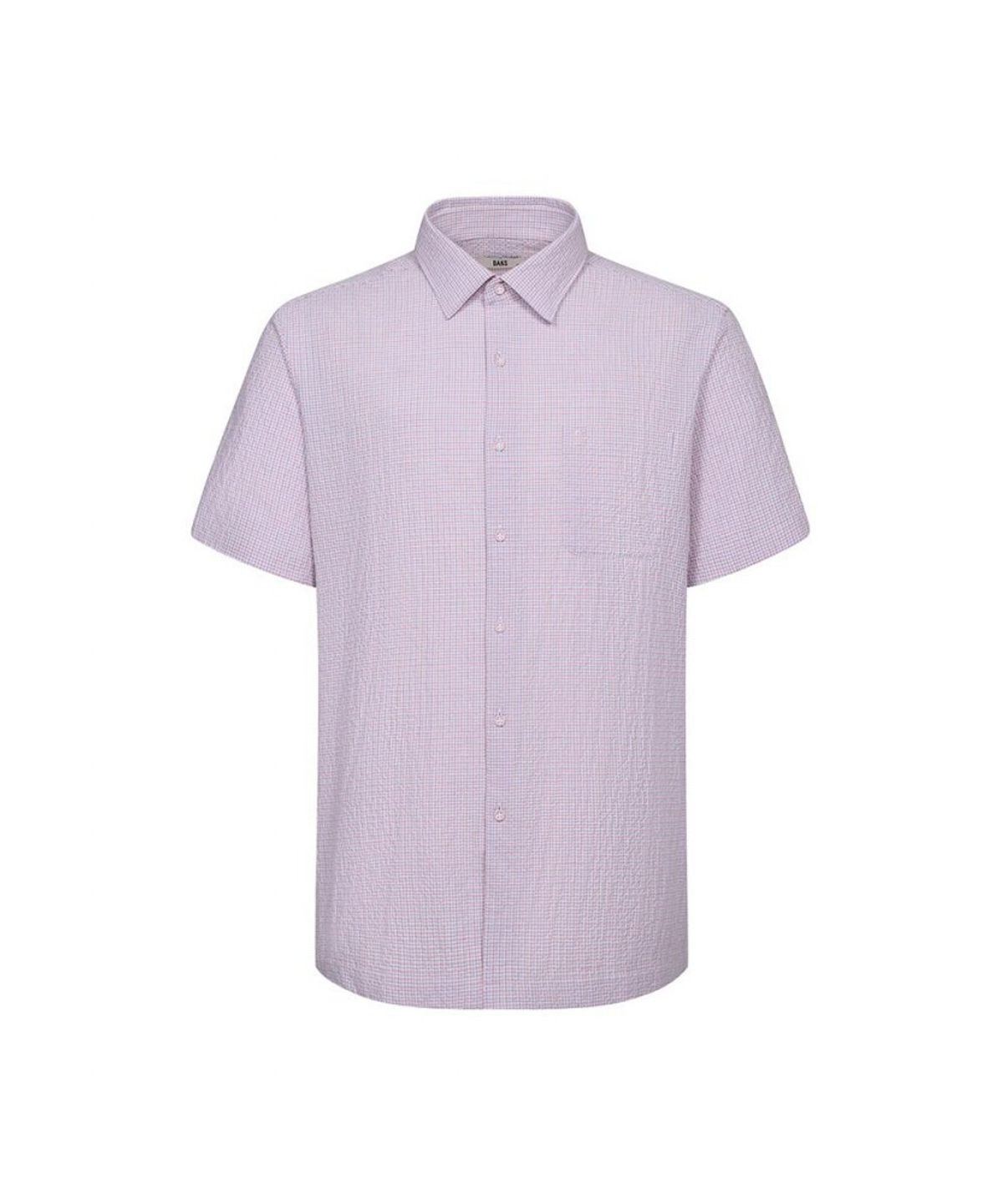 닥스셔츠(DAKS SHIRTS) 이지케어 린넨혼방 마이크로체크 스트레치 반팔셔츠 레귤러핏_DLS1SHCS106P1