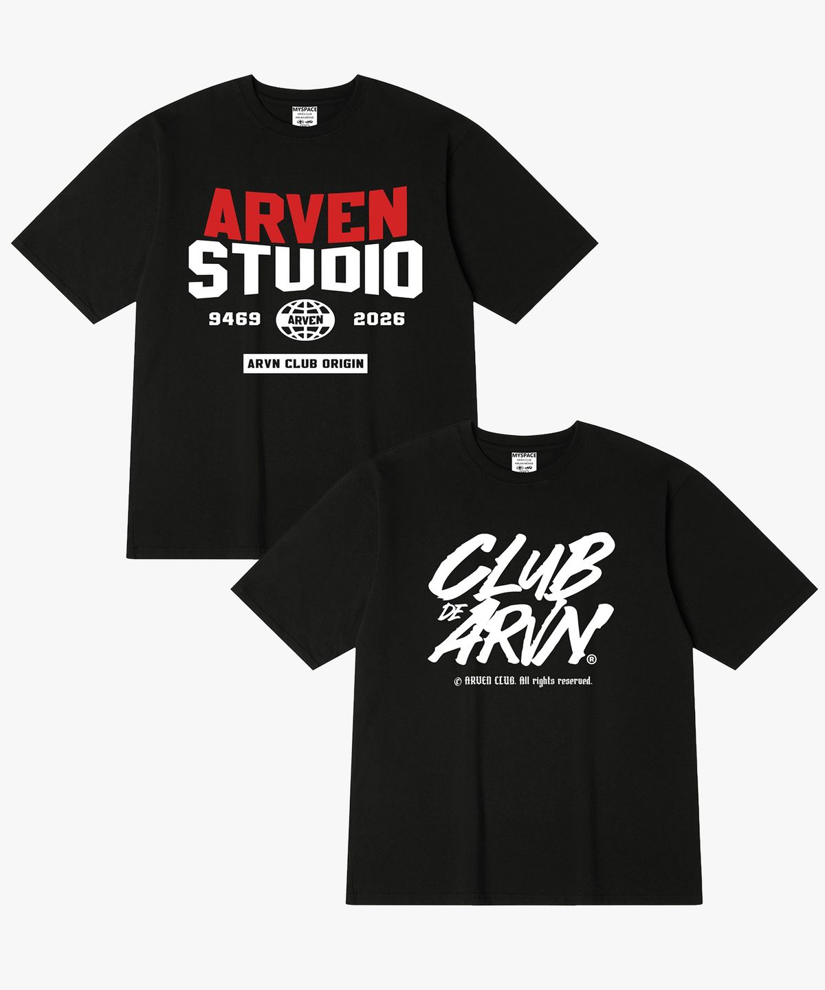 아르벤클럽(ARVEN CLUB) [2PACK] STUDIO ARVEN 반팔티셔츠 2종 패키지