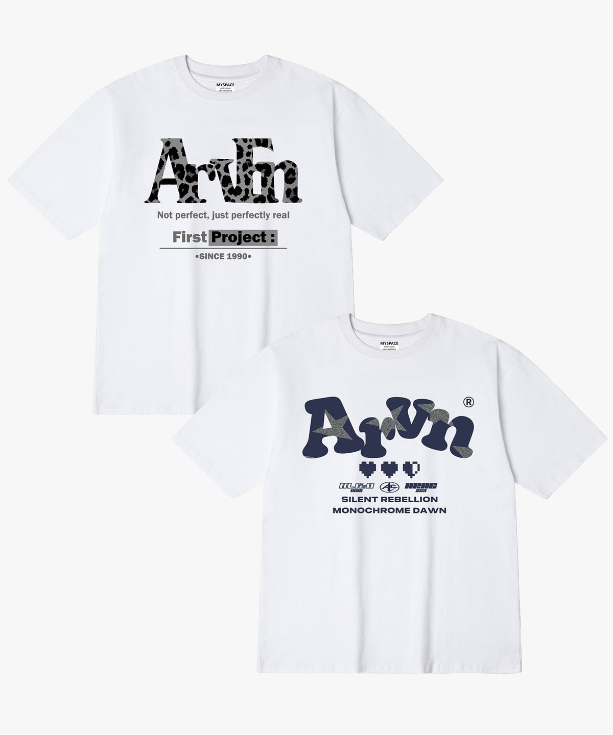 아르벤클럽(ARVEN CLUB) [2PACK] 레오파드 트리플 반팔티셔츠 2종 패키지