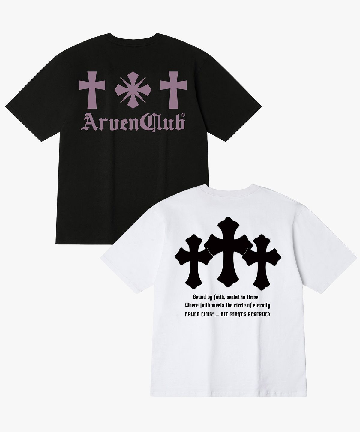 아르벤클럽(ARVEN CLUB) [2PACK] STUCK THREE 반팔티셔츠 2종 패키지