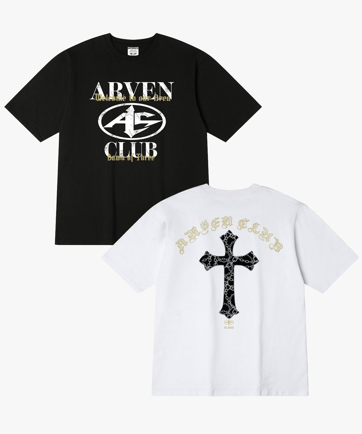 아르벤클럽(ARVEN CLUB) [2PACK] OUR LOCK 반팔티셔츠 2종 패키지